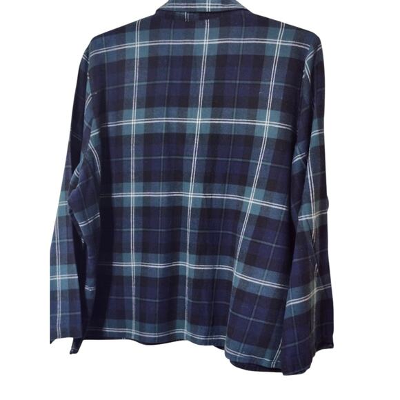 Old Navy Womens Matching Flannel‎ Pajama Set Blue & Green Tartan Plaid Size XXL - Picture 7 of 10
